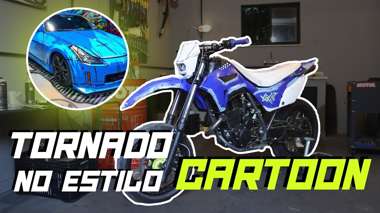 TORNADO 250 SUPERMOTO NO ESTILO CARTOON - SERÁ QUE FICOU BOM? - EP.13