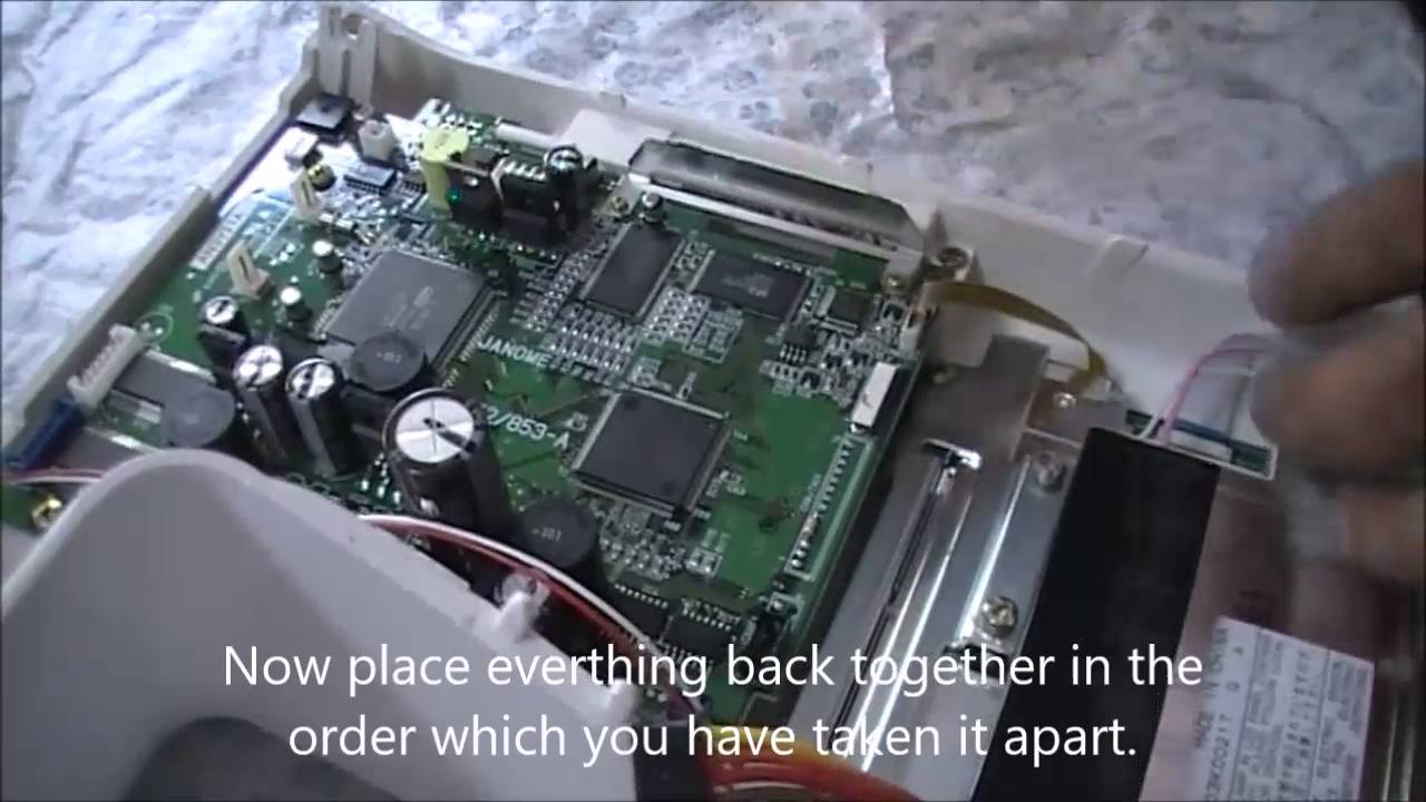 How to replace Janome MC300E/MC350E touchscreen and upgrade LED light