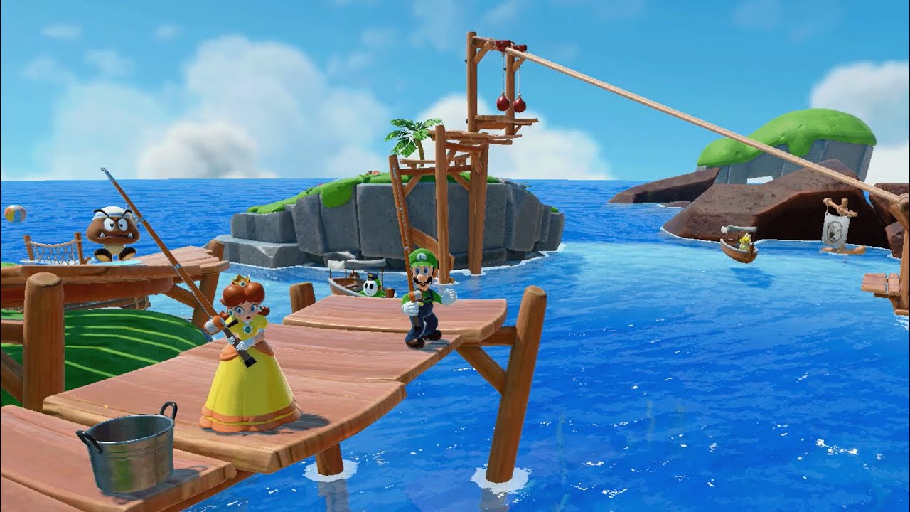 Super Mario Party Jamboree - Luigi vs Bowser vs Koopa vs Spike - Goomba Lagoon