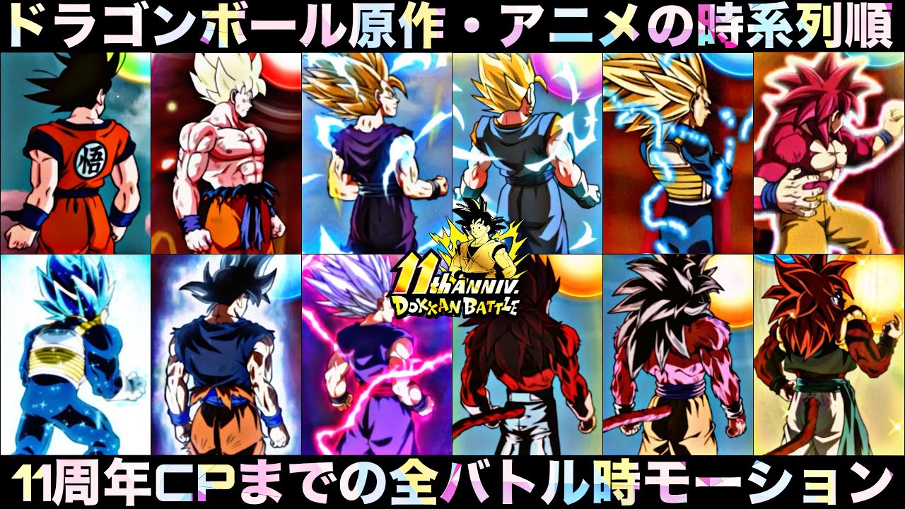【ドッカンバトル】時系列順11周年CPまでの全バトル時モーション