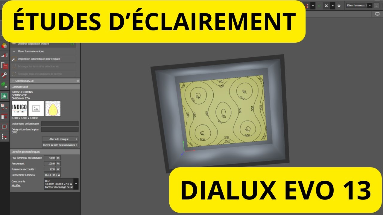 Étude d'éclairement sur Dialux EVO