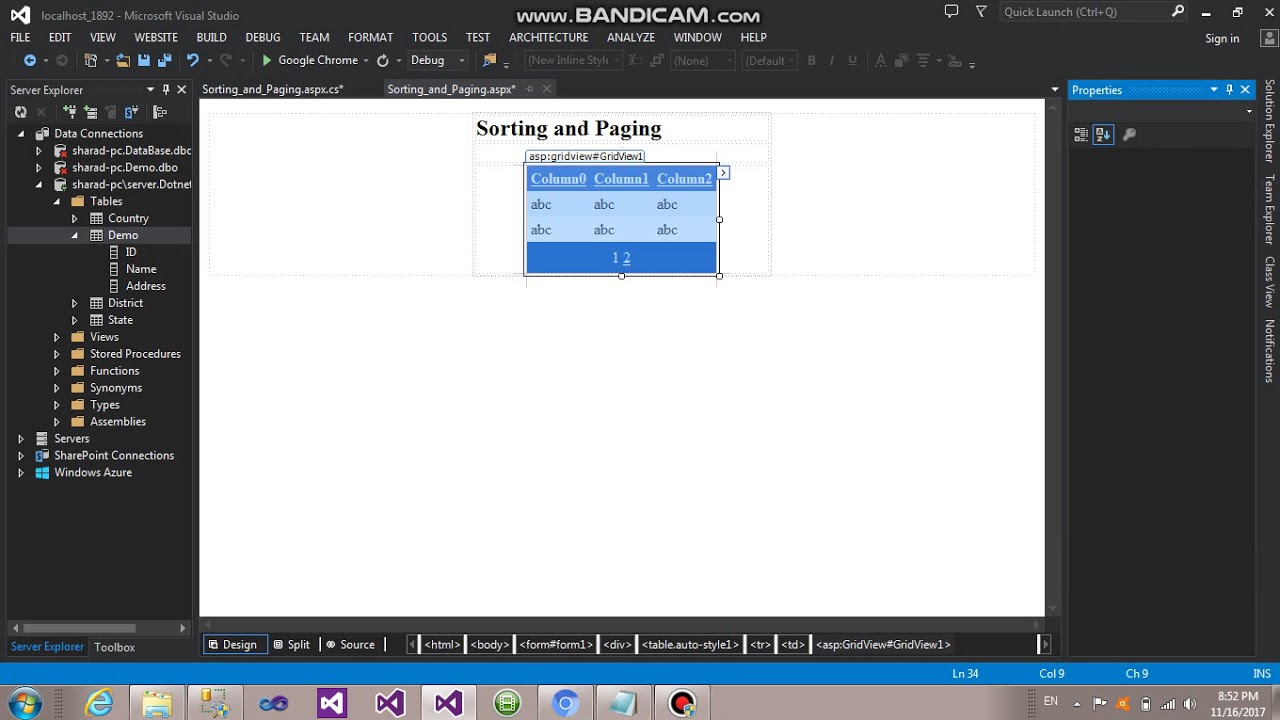 Paging and Sorting GridView in asp net