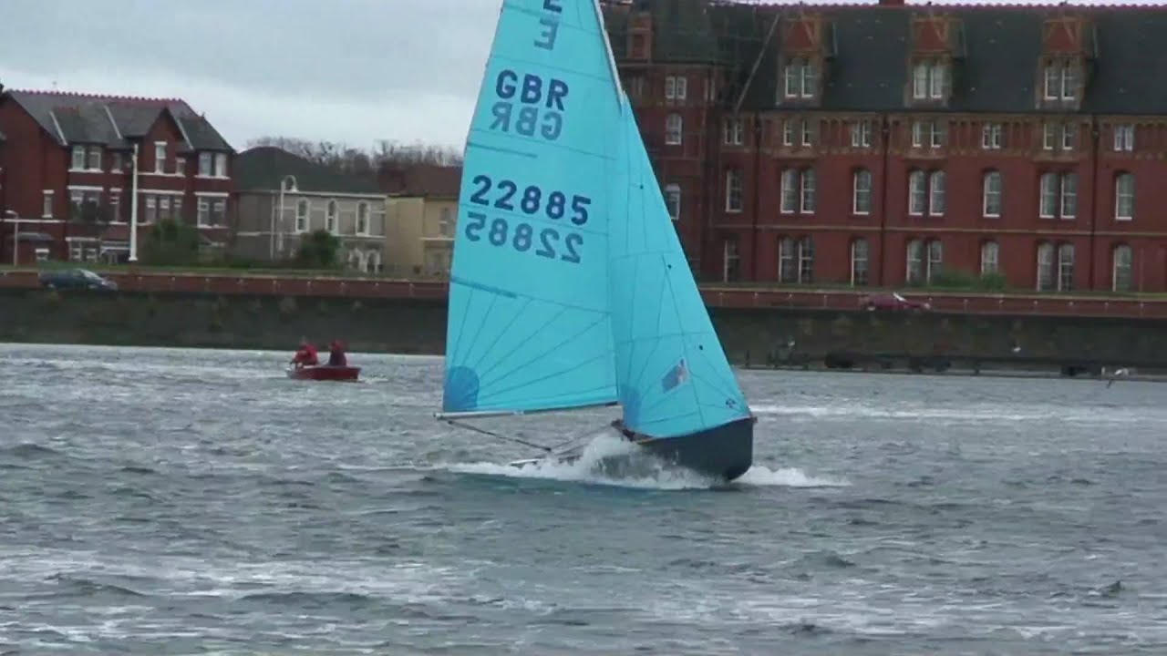 Enterprise Dinghy racing at Southport in gale