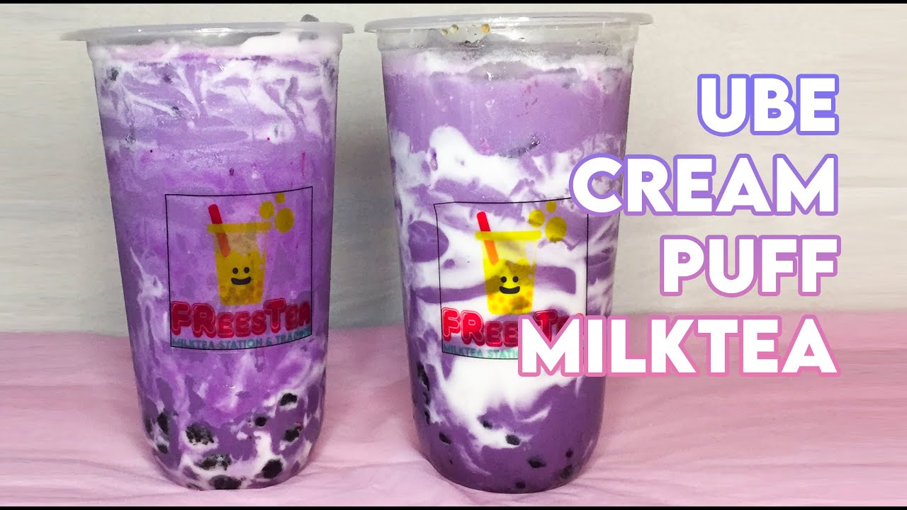 How to make Ube Cream Puff Milktea