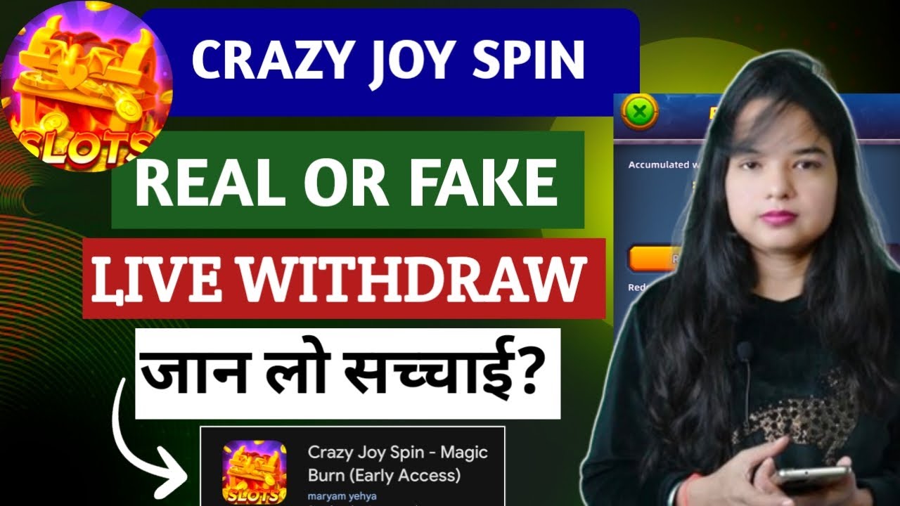 Crazy Joy Spin Withdrawal | Crazy Joy Spin Real Or Fake | Crazy Joy Spin Review