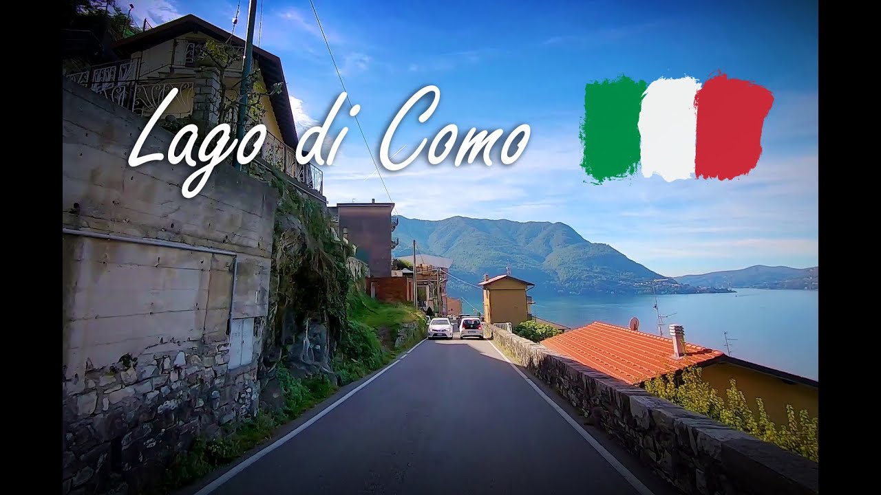 Driving narrow streets of Italy around Lake Como (from Lezzeno to Como)
