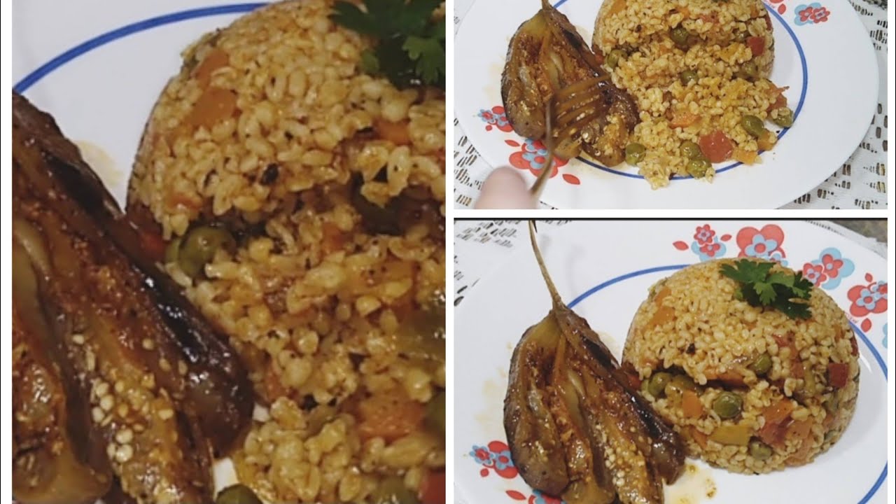 تحضير#  البورغول بلا لحم بلا جاج علي طريقة ميمي