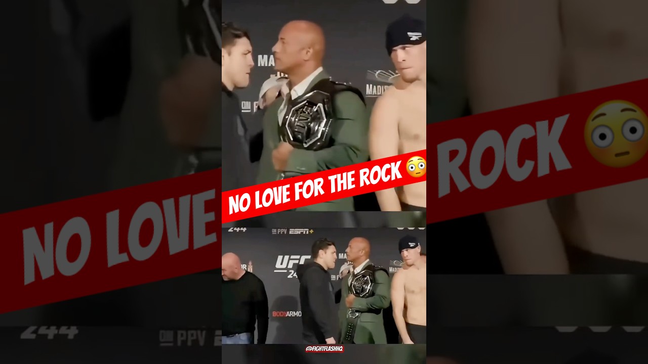 Diaz Bros giving The Rock the DIRTY STARE 😂👀 #ufc #mma