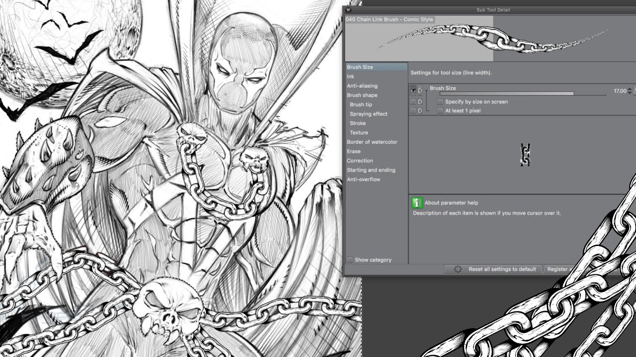 How to Create a Chain Link Brush in Clip Studio Paint