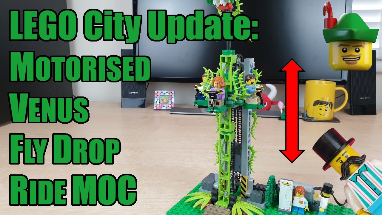 LEGO City Update - Motorised Venus Fly Drop Ride MOC 76035 🎠🏹