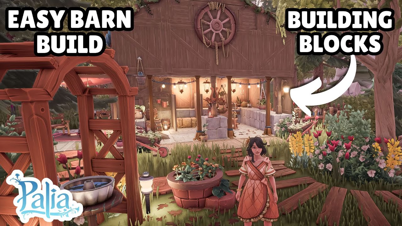 ~PALIA~ EASY PALIA BARN DESIGN// BUILDING BLOCKS SPEED BUILD//FARM COTTAGECORE PLOT
