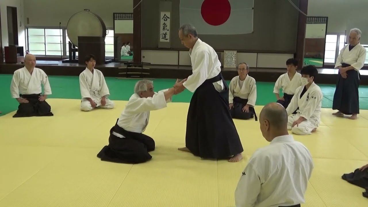 綺麗な合気道 半身半たち両肩取、崩し　合氣道愛真館熊本　坂部宗次