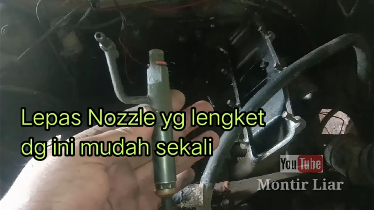 Cara melepas injector/nozzle yg lengket pada head