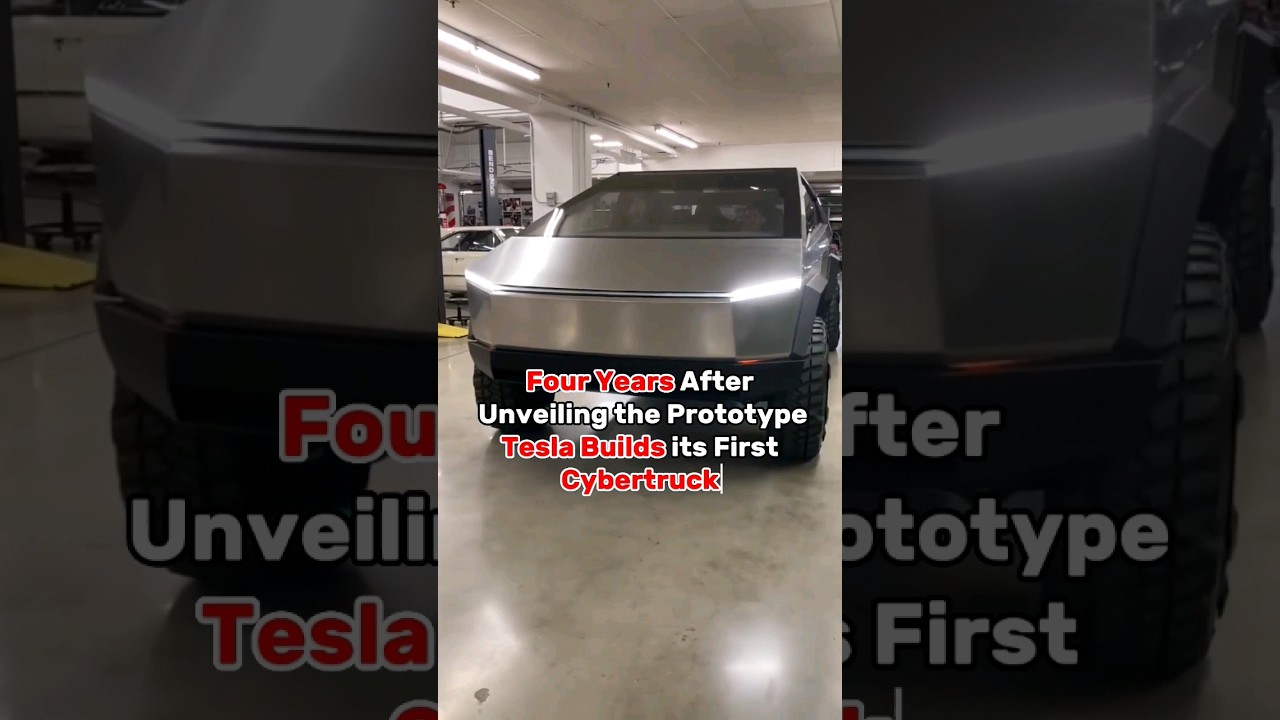 Four Years After Unveiling the Prototype Tesla Builds its First Cybertruck... #teslacars