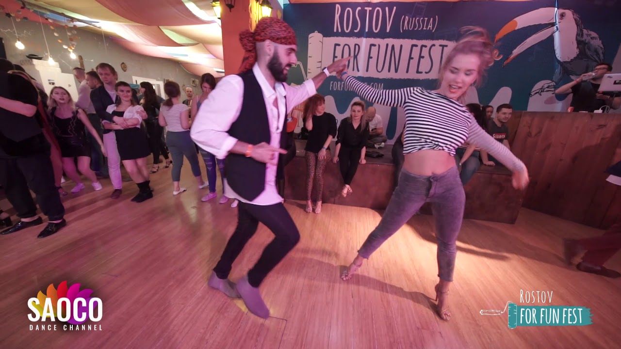 Samuel Funflow and Kristina Mazur Salsa Dancing at Rostov For Fun Fest (Russia), Friday 01.11.2019