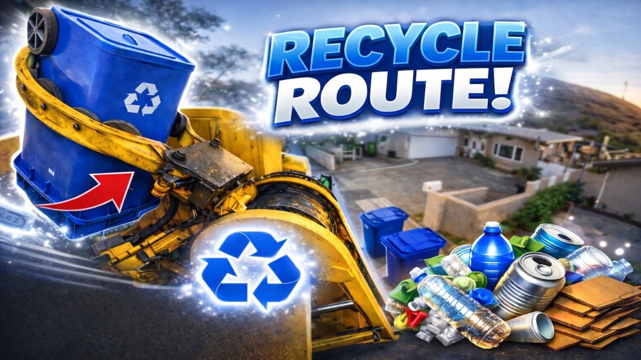 Hawaii Garbage Truck | Finishing This Recycle Route With DaOpalaMan808