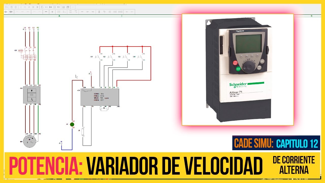 VARIADOR DE VELOCIDAD DE CORRIENTE ALTERNA   EN CADE SIMU