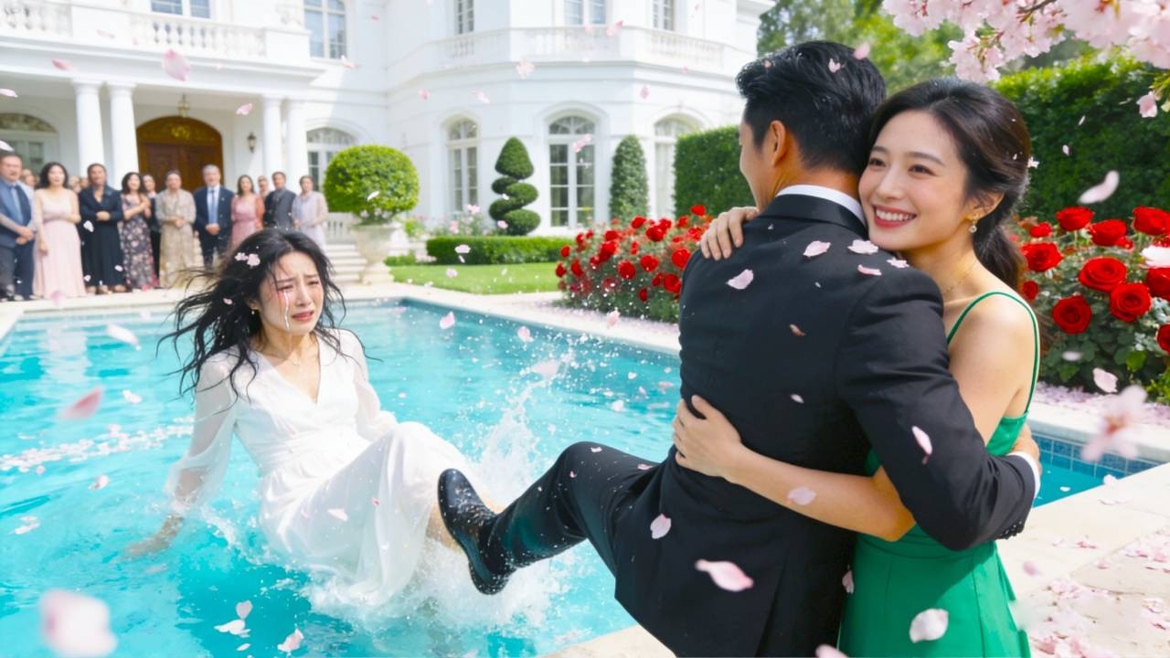Pour sa maîtresse, il pousse sa femme dans la piscine.Elle part pour toujours,il regrette amèrement.