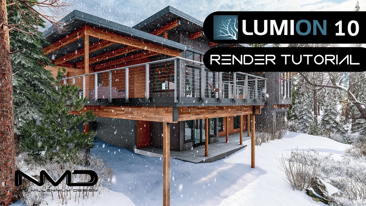 Lumion 10 Pro Mountain Lodge 3D Rendering Tutorial