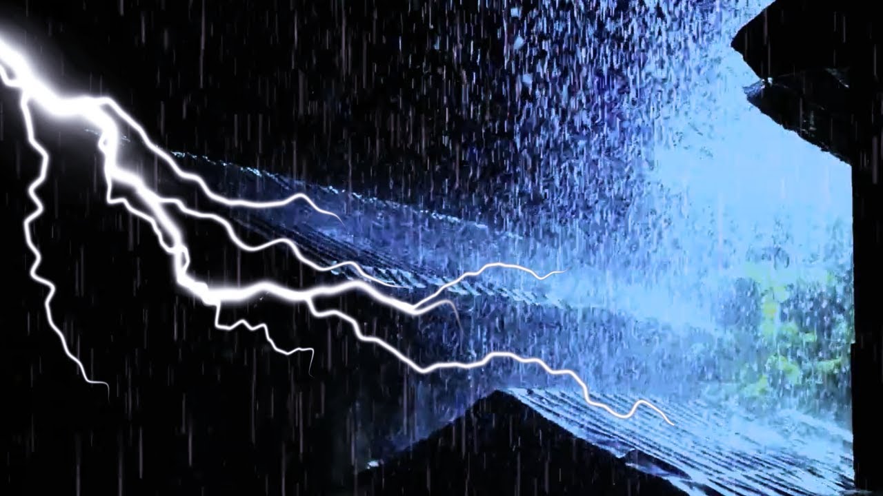 HEAVY RAIN AND THUNDER SOUNDS - DEEP SLEEP | Thunderstorm for Sleeping -sothing rain drops# 12