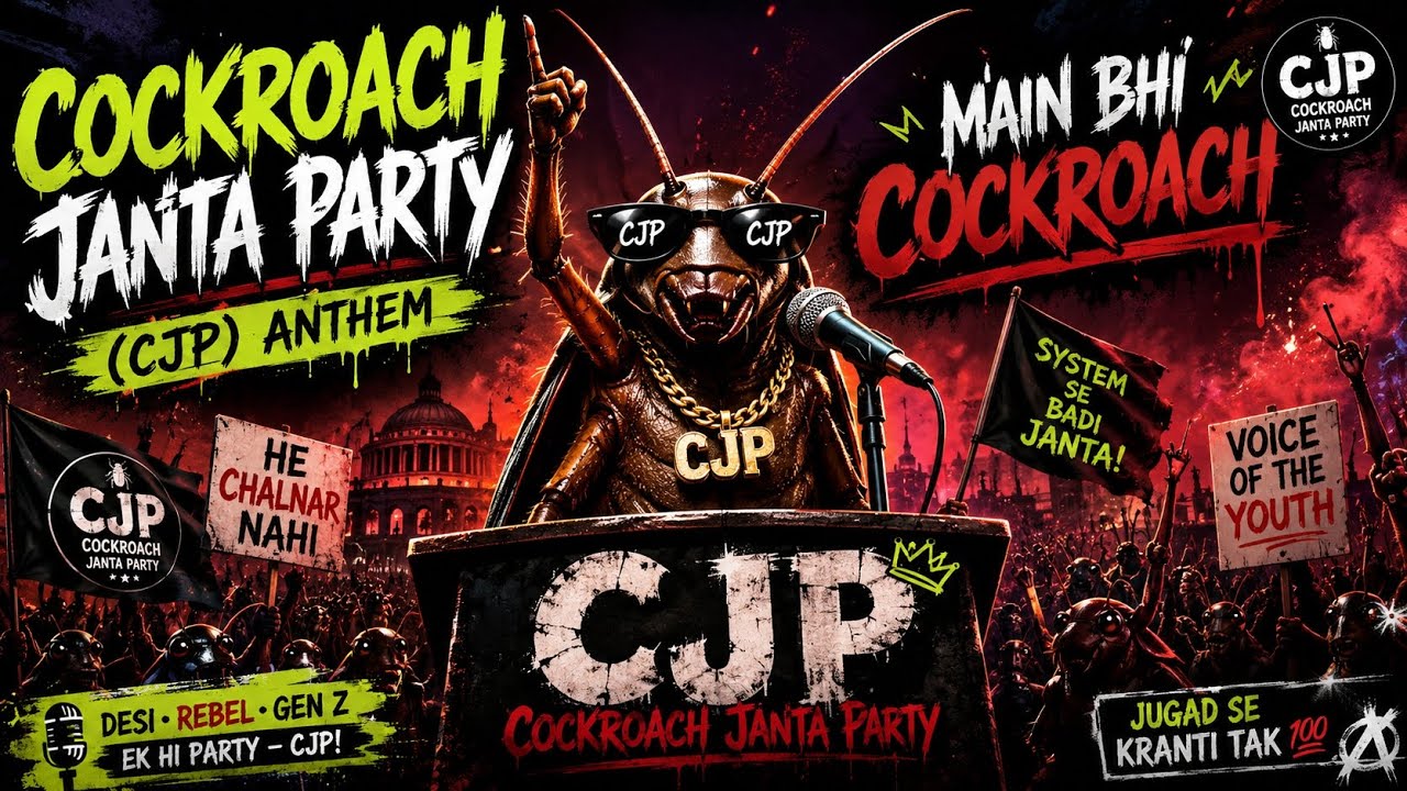 COCKROACH JANTA PARTY (CJP) ANTHEM 🪳 | Main Bhi Cockroach | Gen Z Revolution Song