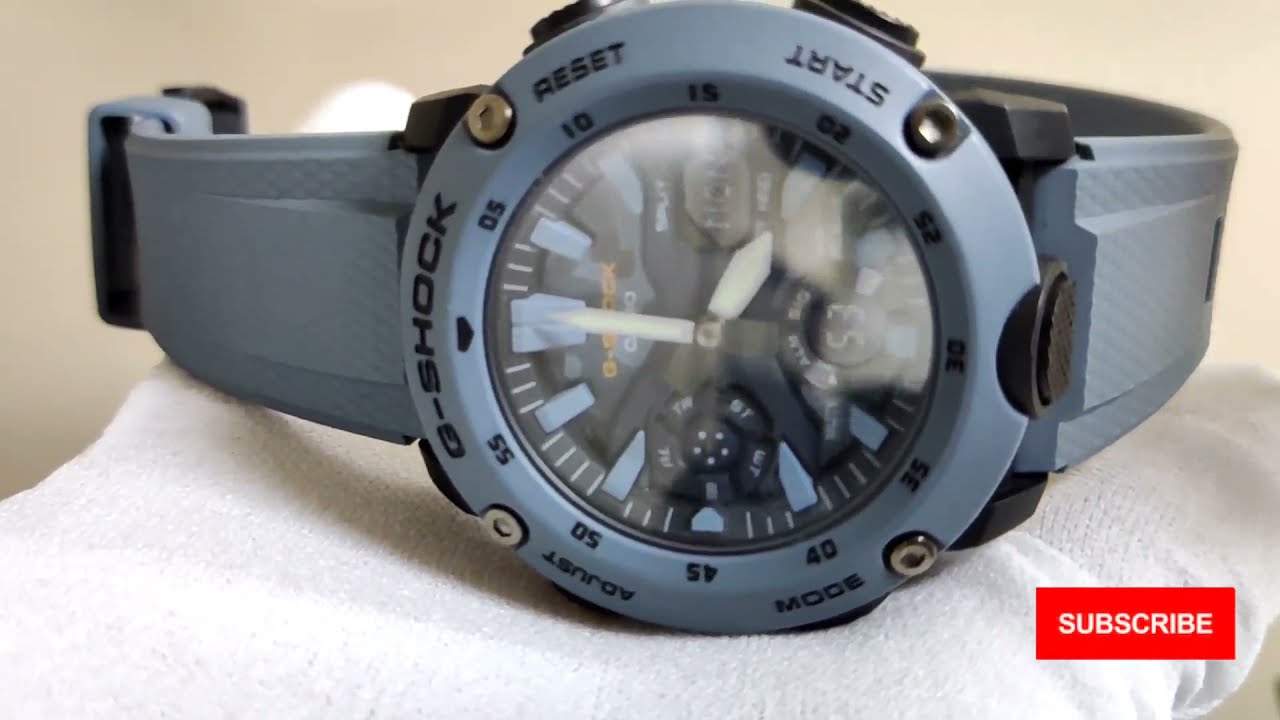 REWIER -CASIO GSHOCK GA-2000 SU- TROCA DAS PILHAS - COMO AJUSTAR O HORÁRIO-JÁ VIU A LUZ NO ESCURO?