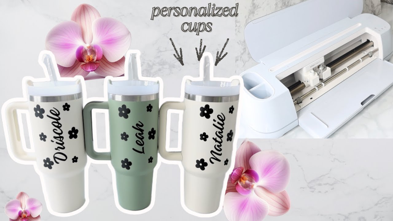 I never knew you could add IRON-ON VINYL to CUPS!