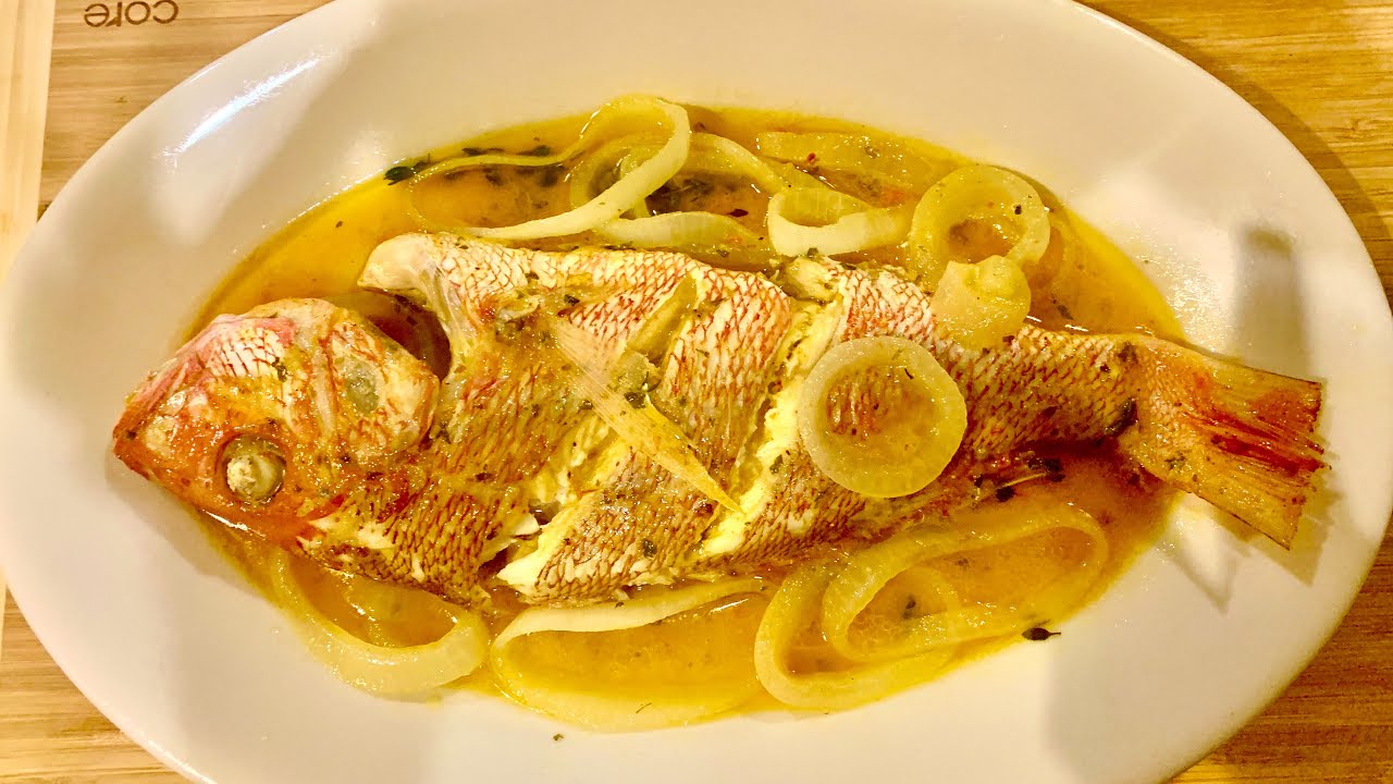 Pwason Gro Sèl- Red Snapper Haitian style - Recette Haïtienne