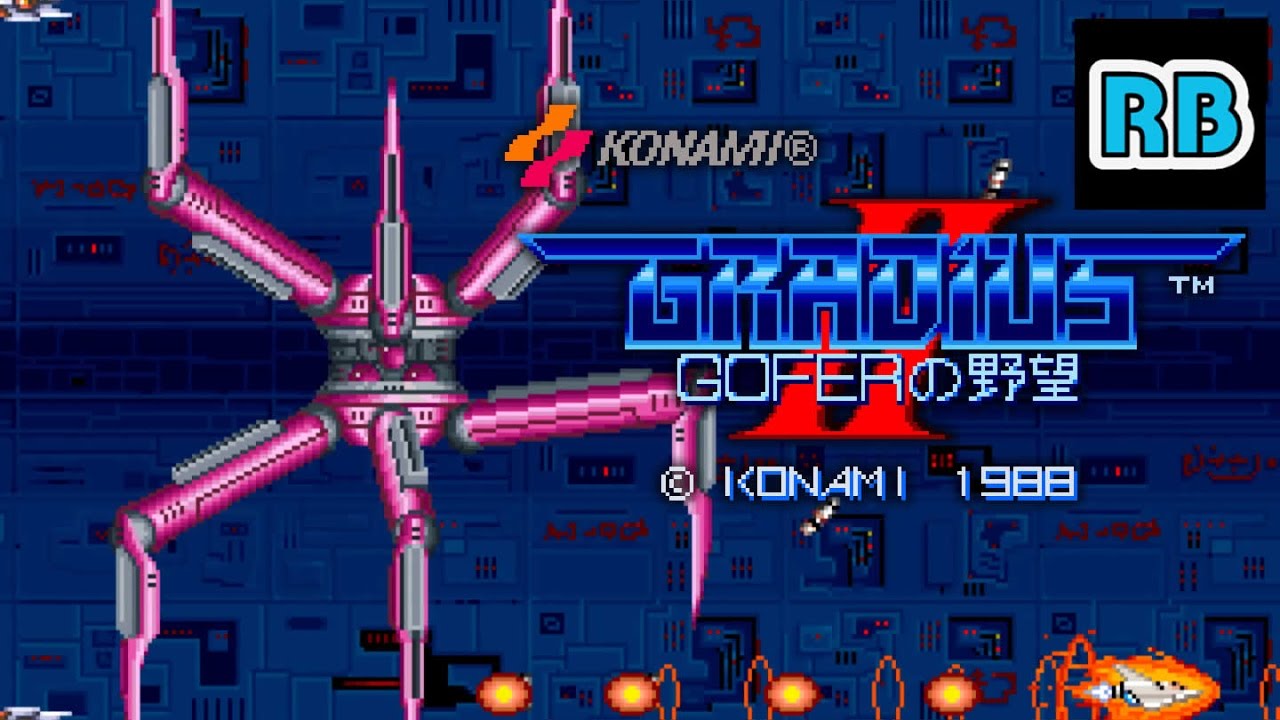 1988 [60fps] Gradius II 788700pts Type4 Nomiss Loop1