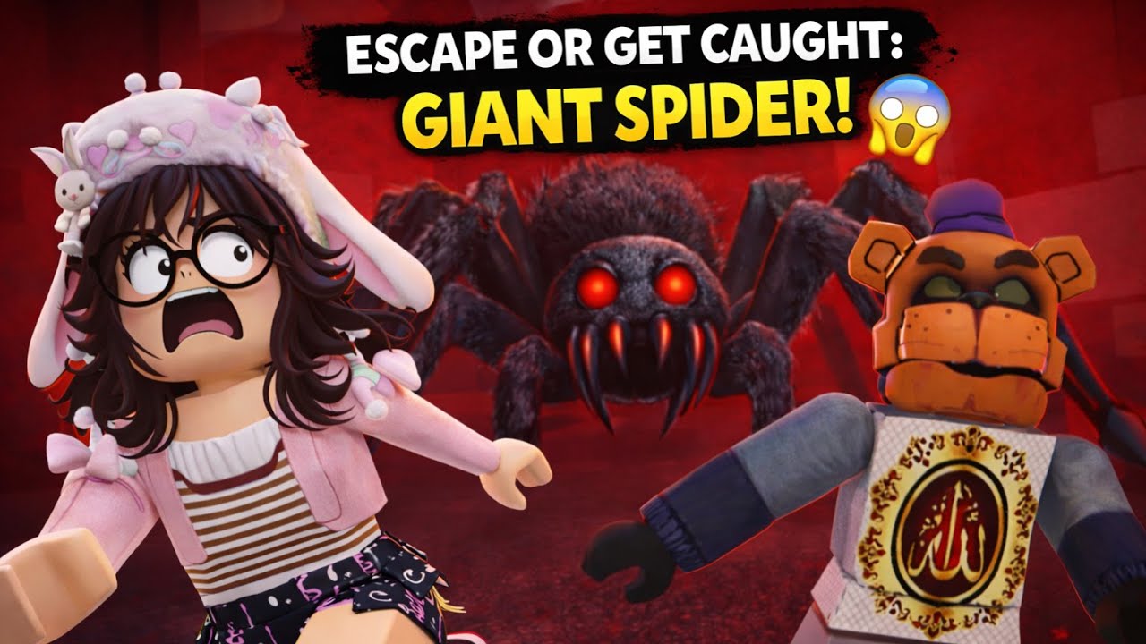 ESCAPE OR GET CAUGHT! Escaping the GIANT Spider in Roblox 🕷️😱