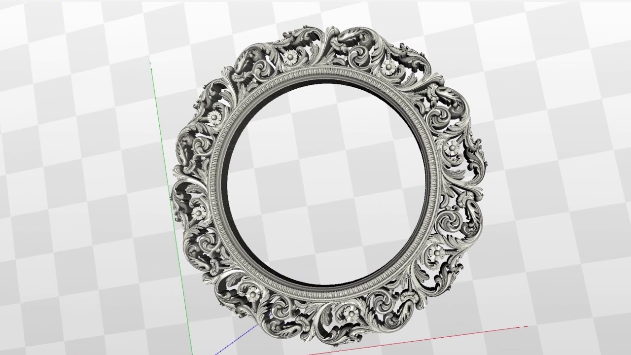 Mirror STL model for Artcam Pro, Cura, Vectric Aspire, Cut3d