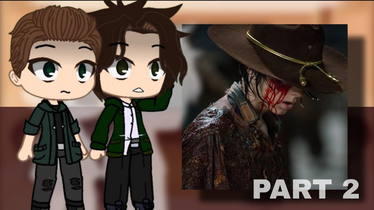 Supernatural Reacts To Carl Grimes Part 2 - Gacha Reacts (Watch in 2x Speed)