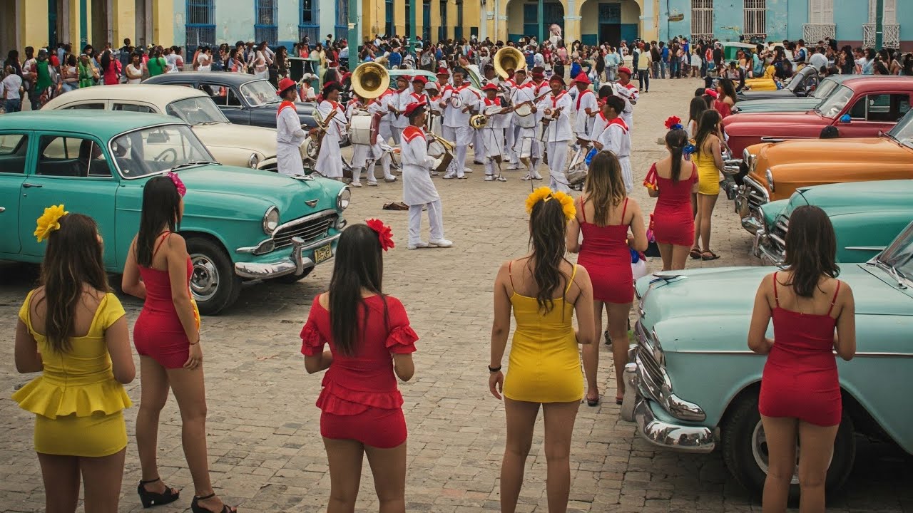 Cuba🇨🇺Banda Municipal de Santiago de Cuba en concierto en Parque Céspedes. Música cubana