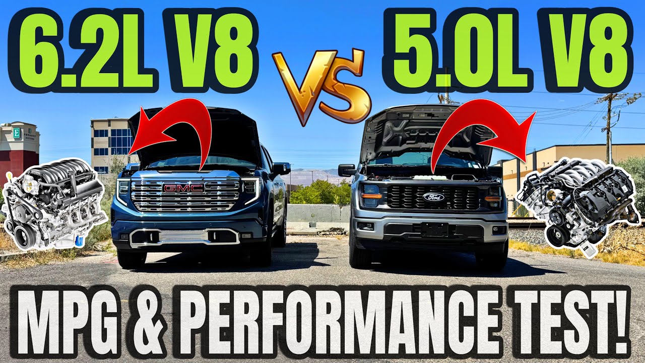 2025 Ford F150 5.0L Coyote VS GMC Sierra 6.2L V8 Performance Test! Is GM Falling Behind???