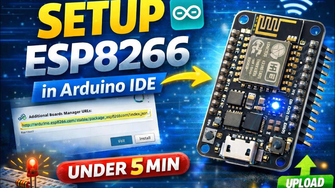 E S P 8266 Setup in Arduino I D E - Complete Guide Under 5 Minutes