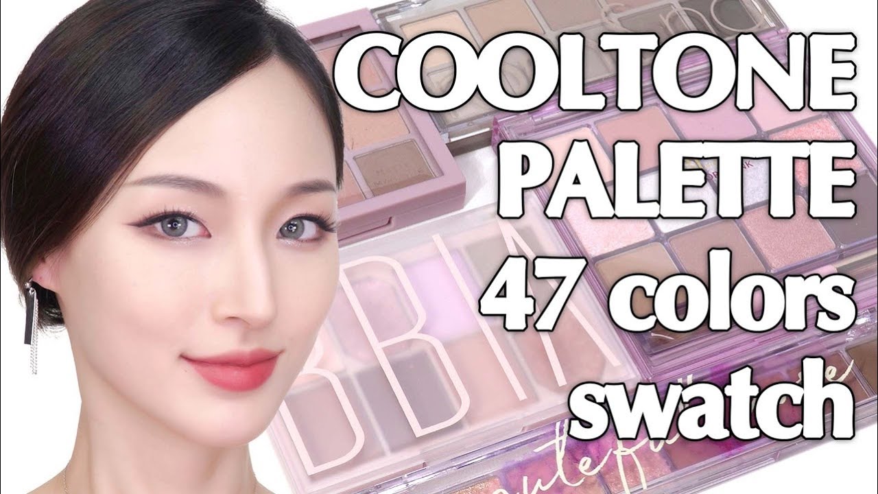 Korean COOL TONE PALETTES / swatch / recommendation [ Holika Holika Rom&nd Peripera A.Black Bbia ]