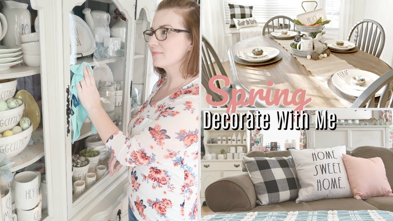 Spring Clean and Decorate With Me 2019  || Farmhouse Decor || How to Style Rae Dunn