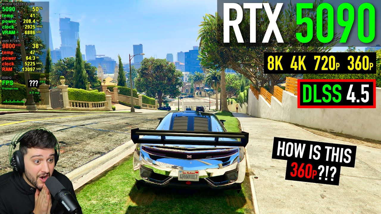 RTX 5090 - GTA 5 Enhanced : DLSS 4.5 Looks Good at 360p??!
