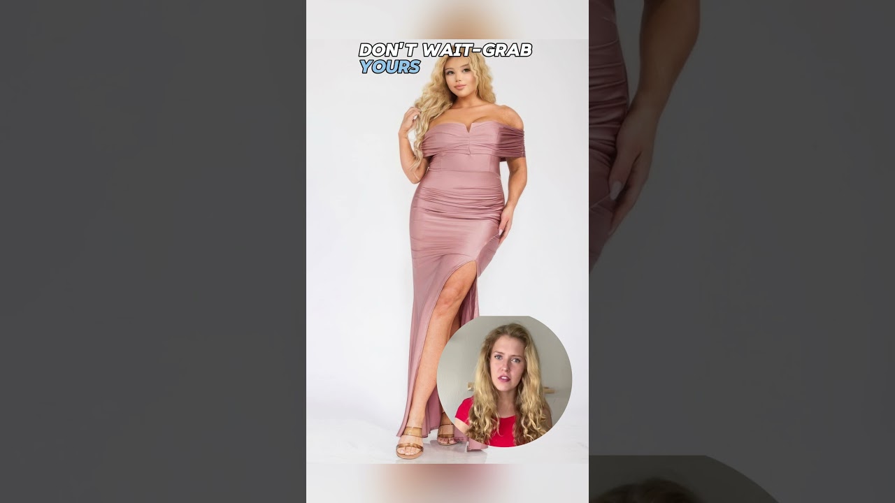 Plus Off Shoulder Satin Maxi Dress