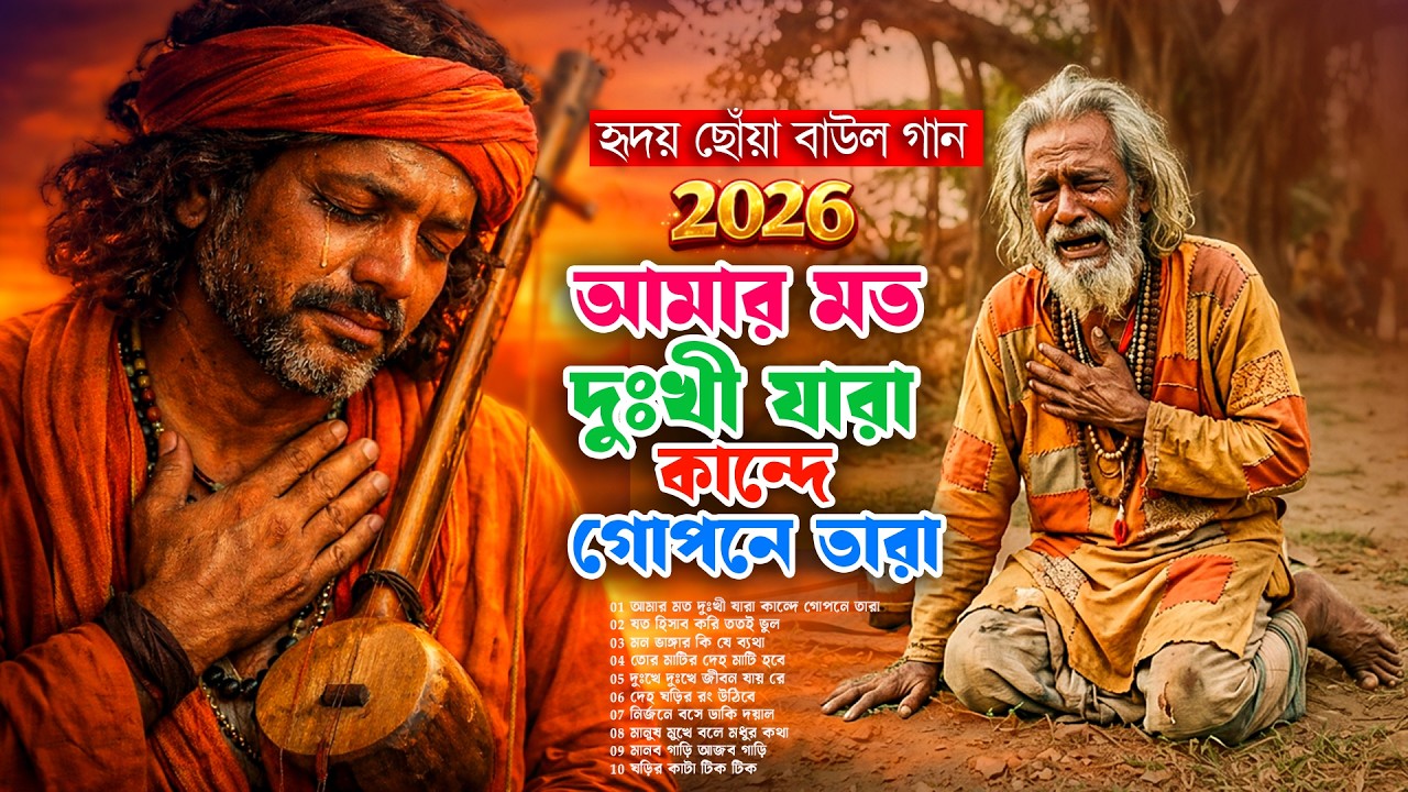 আমার মত দুঃখী যারা কান্দে গোপনে তারা 😭 | হৃদয় ছুঁয়ে যাওয়া নতুন বাউল গান 2026  |  Lucky Music