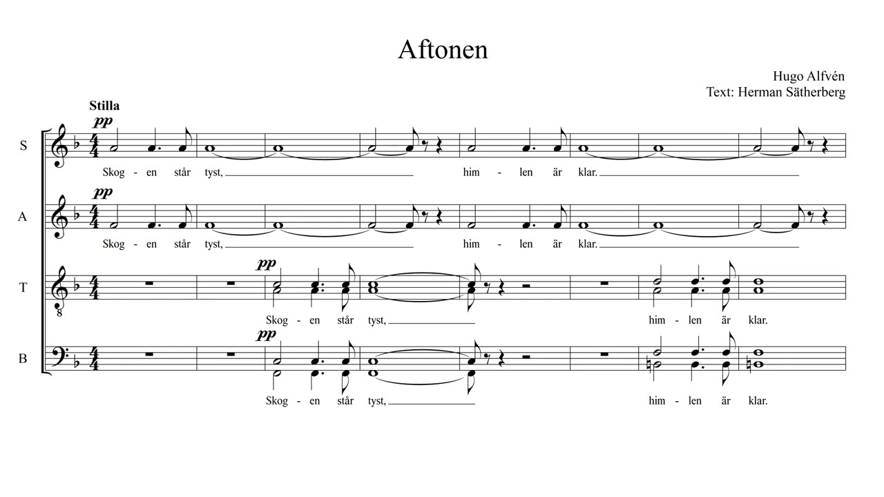 Aftonen (Blandkör) - Alt