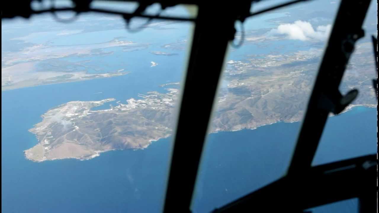 C-130 Approach into Guantanamo