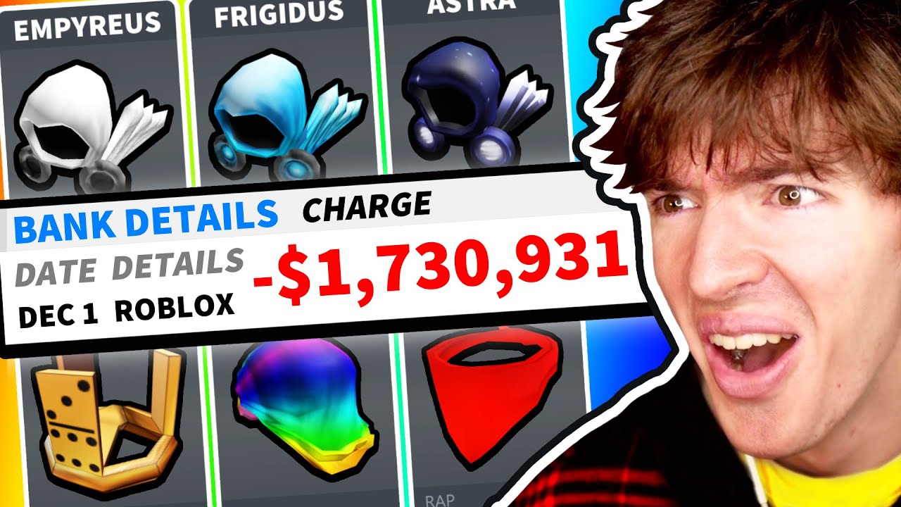 He spent $1.7mil on ROBLOX ITEMS... now he's broke