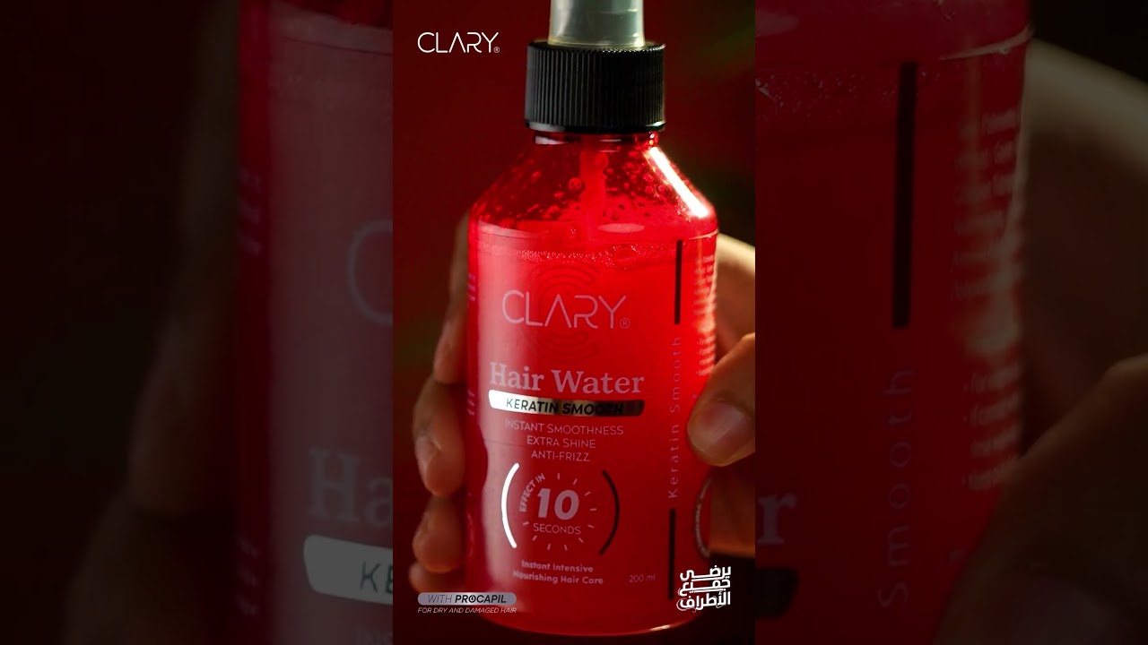 "ودّعي الهيشان والتقصف في 10 ثواني بس مع CLARY Hair Water! ✨🔥"