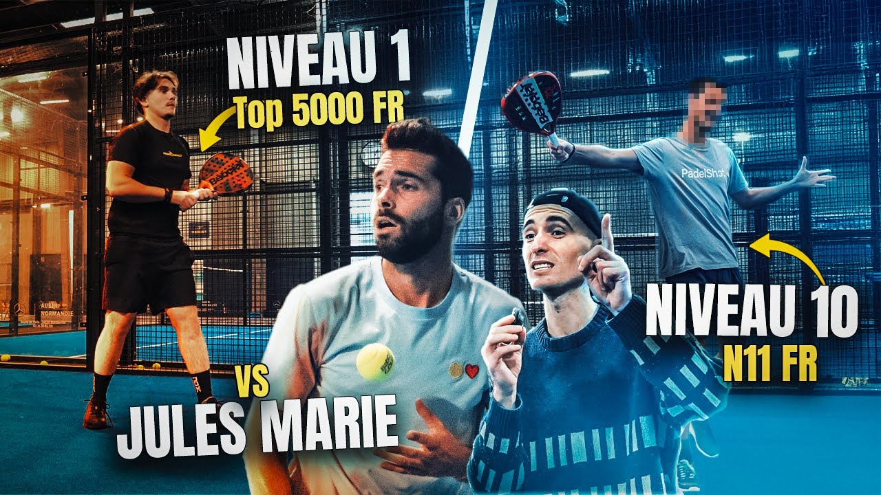 JULES MARIE AFFRONTE DES JOUEURS DE PADEL DU NIVEAU 1 À 10 : il va tous les battre ?