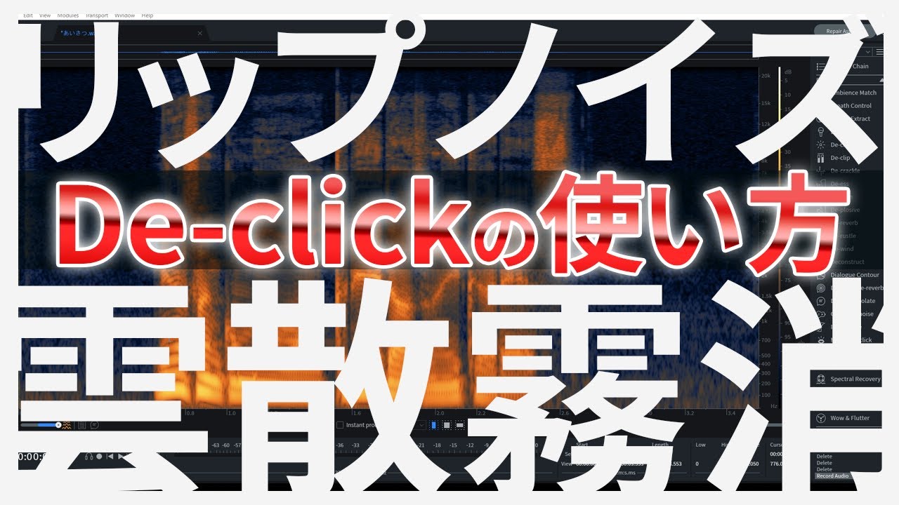 【RX10】リップノイズで悩んでませんか？【De-click】