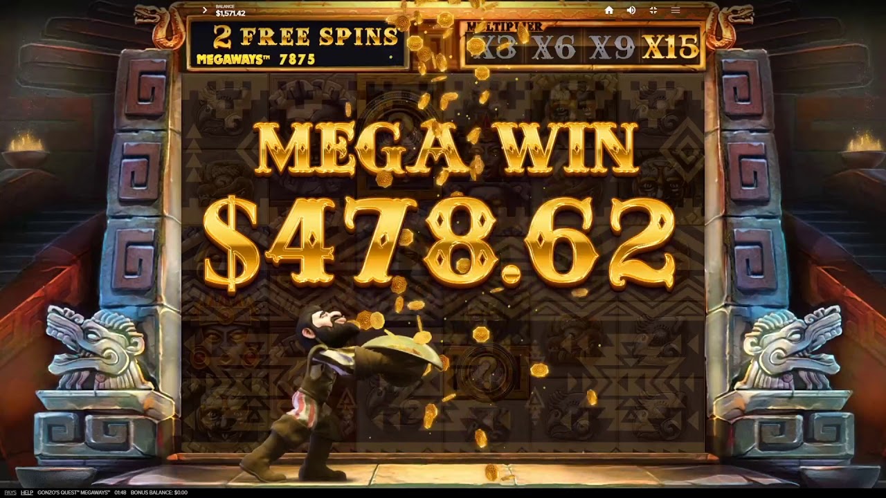 Gonzo's Quest Megaways ($4 Bonus) - Amazing Win!!!!