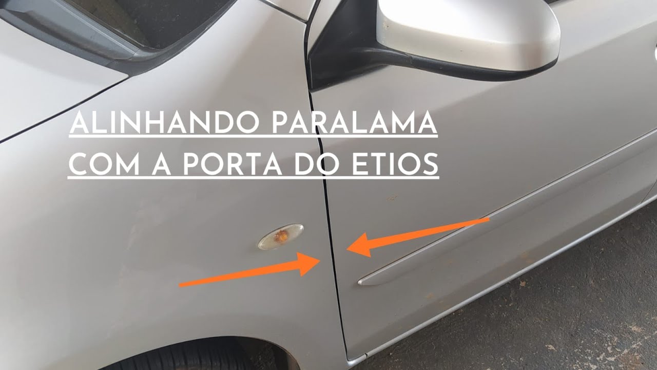Como alinhar porta com para-lama do Etios? Alinhando porta Etios em casa.