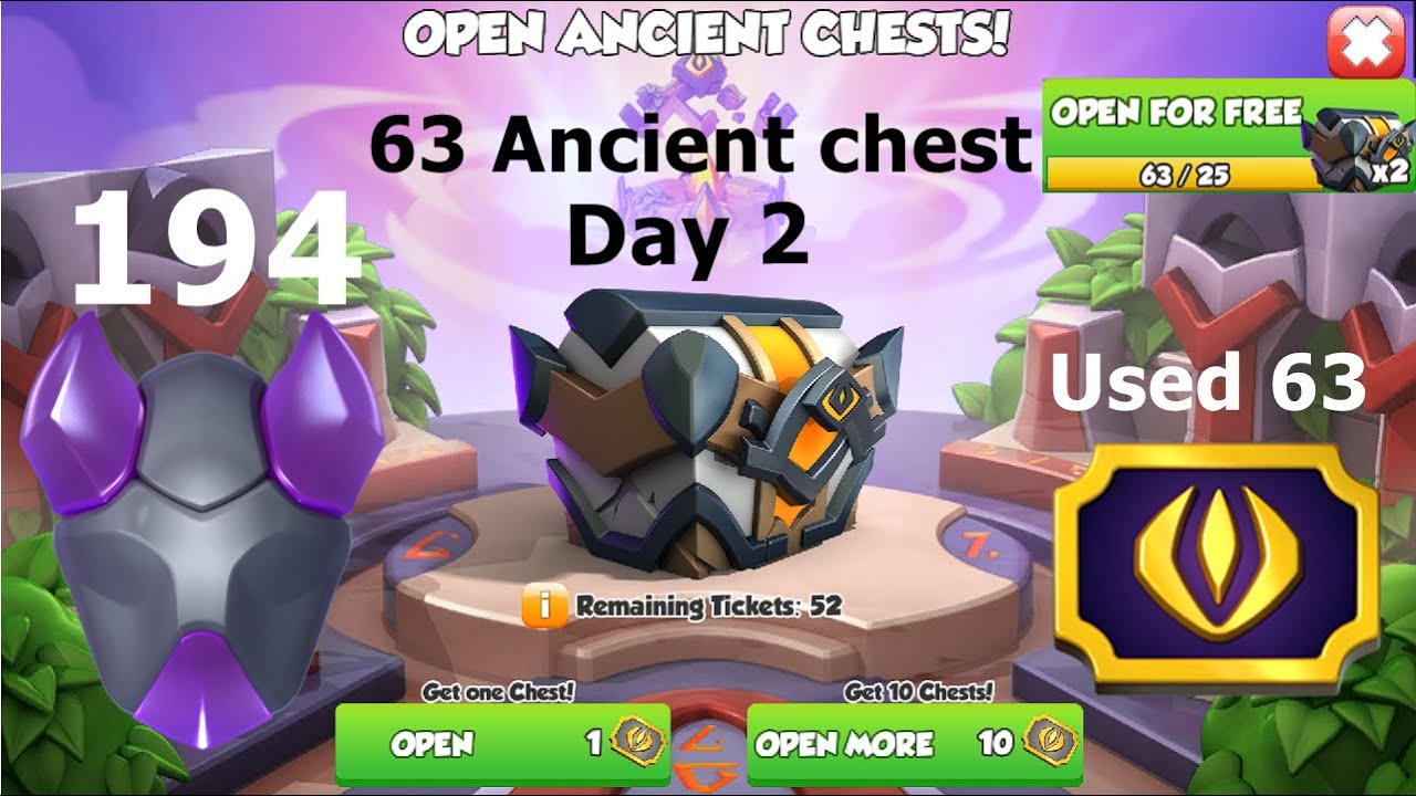 Day 2 Opened Total 63 Ancient Chest in Oyar Return Ancient event | Dragon Mania Legends | DML