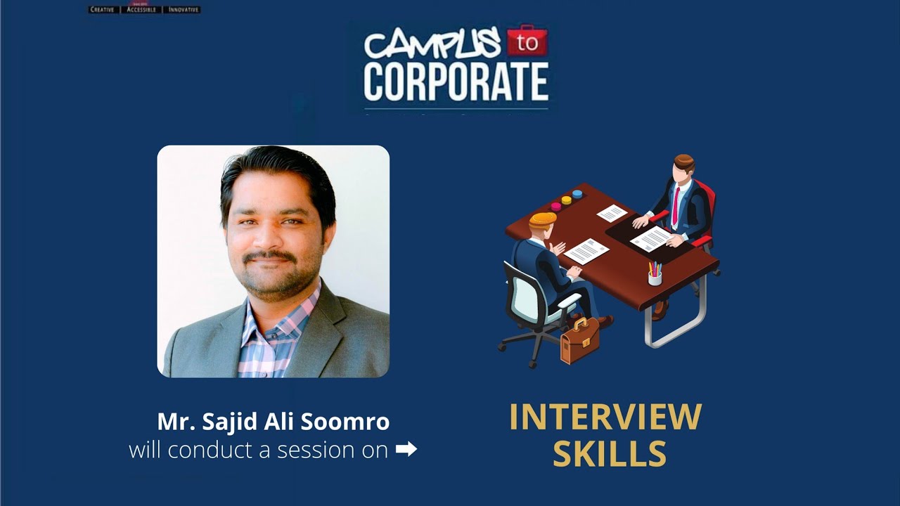 Interview Skills Training | Campus to Corporate | Sajid Soomro | The Learners' Tree -TLT